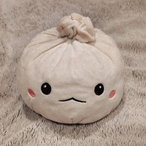 Kawaii Plush Dumpling Stuffed Toy - Cream with Pink Cheeks
